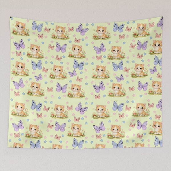 Item preview, Cute Cat Pattern designed and sold by Victoria Riabov.