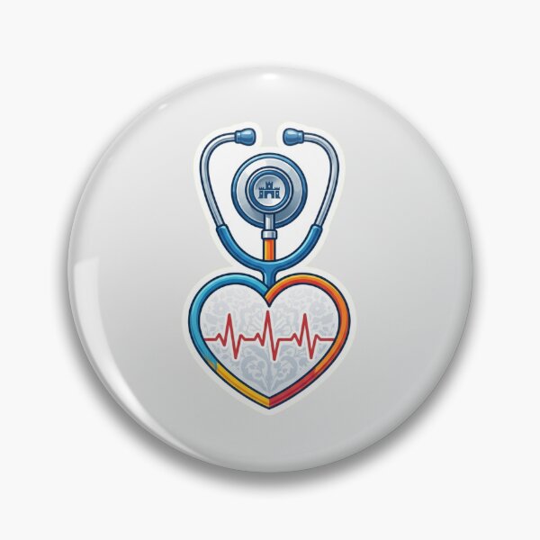Artikelvorschau, Krankenschwester Stethoskop Herz EKG Medizinische Fachkraft Kunst entworfen und verkauft von AkDesign022.