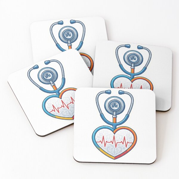 Item preview, Nurse Stethoscope Heart EKG Medical Professional Art designed and sold by AkDesign022.
