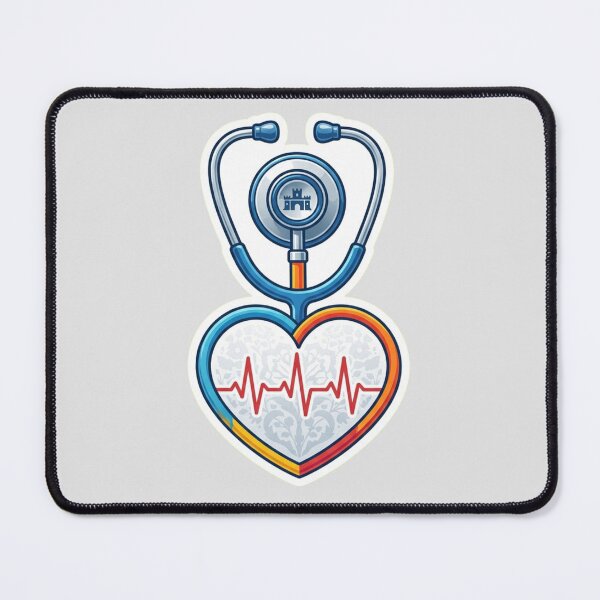 Item preview, Nurse Stethoscope Heart EKG Medical Professional Art designed and sold by AkDesign022.