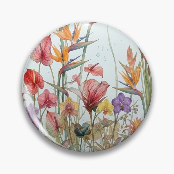 Item preview, Tropical Flower Watercolor Botanical Print - Jungle Style designed and sold by Luz-Creativa.