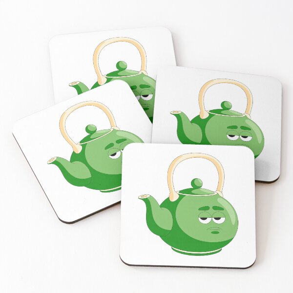 Item preview, Unenthusiastic Green Teapot Sticker designed and sold by Moodzu.