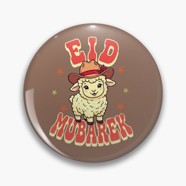 Item preview, Funny Cowboy Sheep Eid Mubarak - Retro Western Eid Al Adha  designed and sold by Noor_Creations.