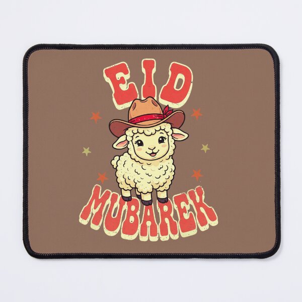 Item preview, Funny Cowboy Sheep Eid Mubarak - Retro Western Eid Al Adha designed and sold by Noor_Creations.