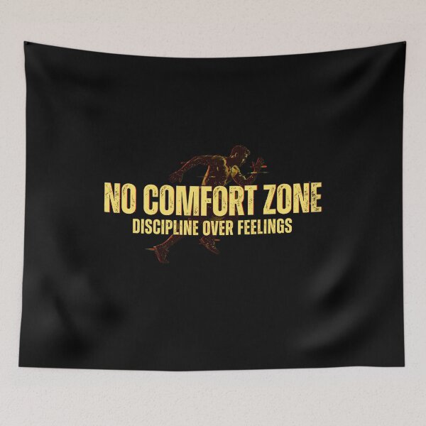 Item preview, No Comfort Zone: Discipline Over Feelings Fitness Graphic designed and sold by No Excuses .