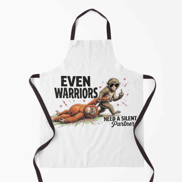 Item preview, You and Your Silent Partner - Funny Warrior Monkeys and Savage Attitude Art designed and sold by Joruproyect.