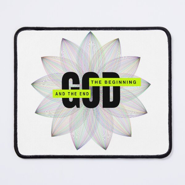 Item preview, God the Beginning and the End Typography – Alpha and Omega Christian Art Design designed and sold by InfinityCulture.