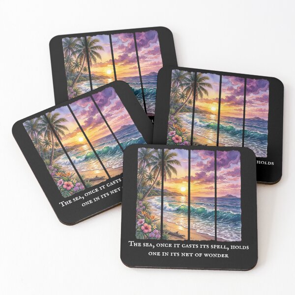 Item preview, The Perfect Sunset for Beach Lovers - Tropical Flowers & Ocean Breeze designed and sold by Joruproyect.