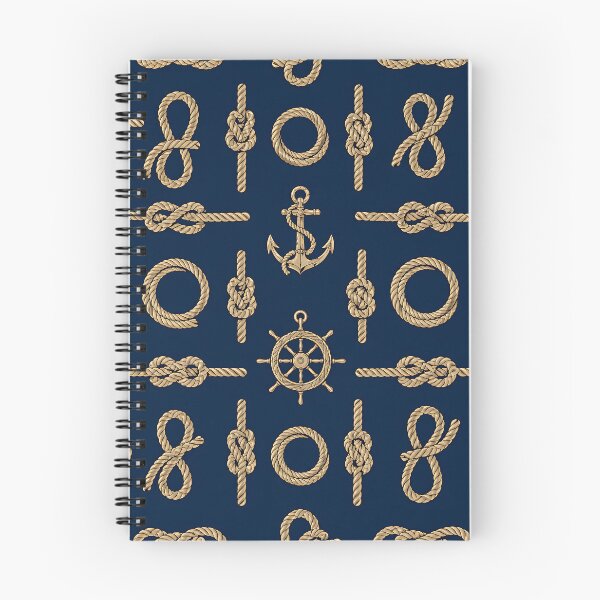 Item preview, Nautical Rope Knot Pattern Anchor Navy Coastal Design designed and sold by AnnSign.