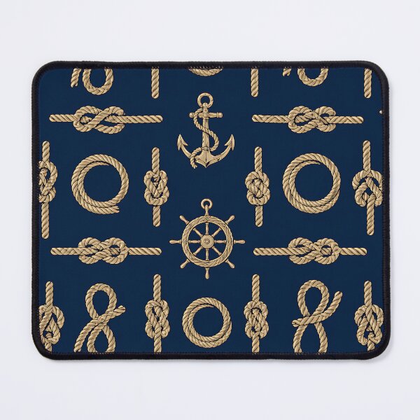 Item preview, Nautical Rope Knot Pattern Anchor Navy Coastal Design designed and sold by AnnSign.