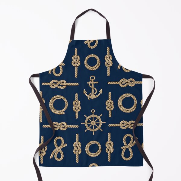 Item preview, Nautical Rope Knot Pattern Anchor Navy Coastal Design designed and sold by AnnSign.