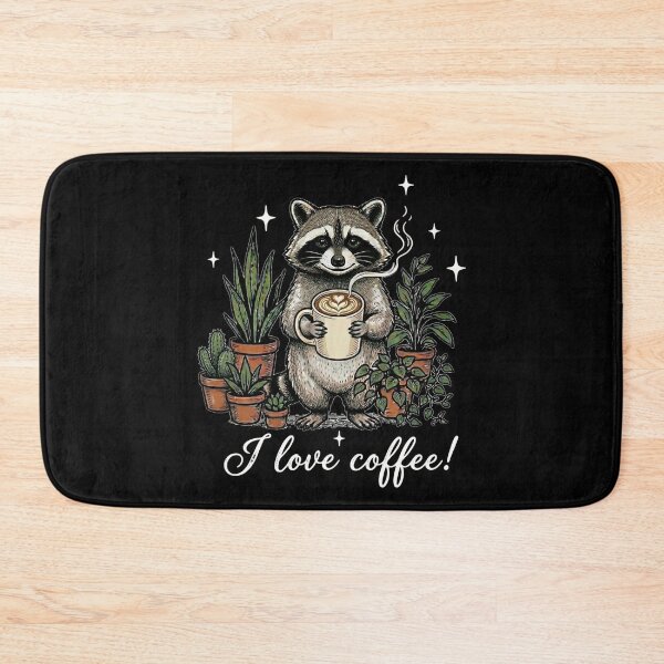 Item preview, Coffee First, Everything Else Later - Raccoon Needs Caffeine designed and sold by Joruproyect.