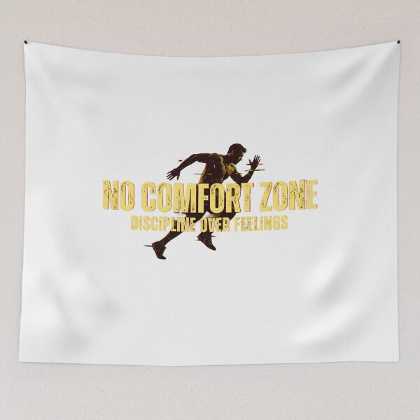 Item preview, No Comfort Zone: Discipline Over Feelings Fitness Graphic designed and sold by No Excuses .