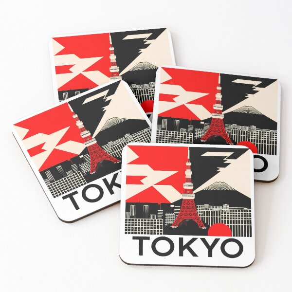 Item preview, Tokyo Neon Never Sleeps – Bauhaus City Art Print, Japan Travel Poster, Geometric Wall Art Gift designed and sold by OzzFrequency.