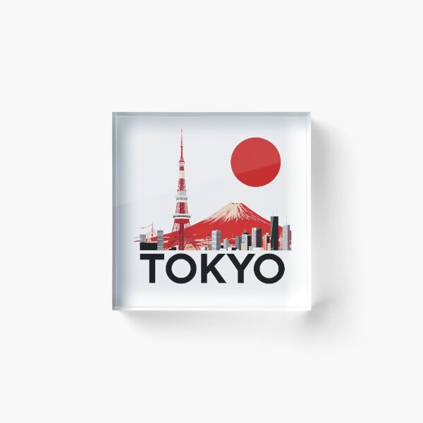 Item preview, Tokyo Neon Never Sleeps – Bauhaus City Art Print, Japan Travel Poster, Geometric Wall Art Gift designed and sold by OzzFrequency.