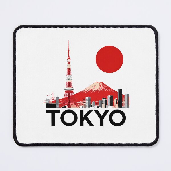 Item preview, Tokyo Neon Never Sleeps – Bauhaus City Art Print, Japan Travel Poster, Geometric Wall Art Gift designed and sold by OzzFrequency.