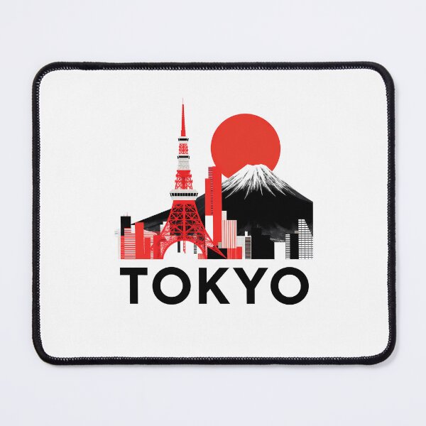Item preview, Tokyo Neon Never Sleeps – Bauhaus City Art Print, Japan Travel Poster, Geometric Wall Art Gift designed and sold by OzzFrequency.
