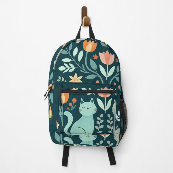 Item preview, Floral Folk Cat Pattern designed and sold by xiao xuans.