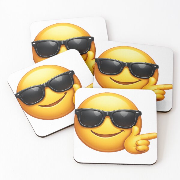 Artikelvorschau, Cooles Bro-Emoji? Zeigefinger | Lustiges Sonnenbrillen-Smiley-Design entworfen und verkauft von JoeyBlackLabel.