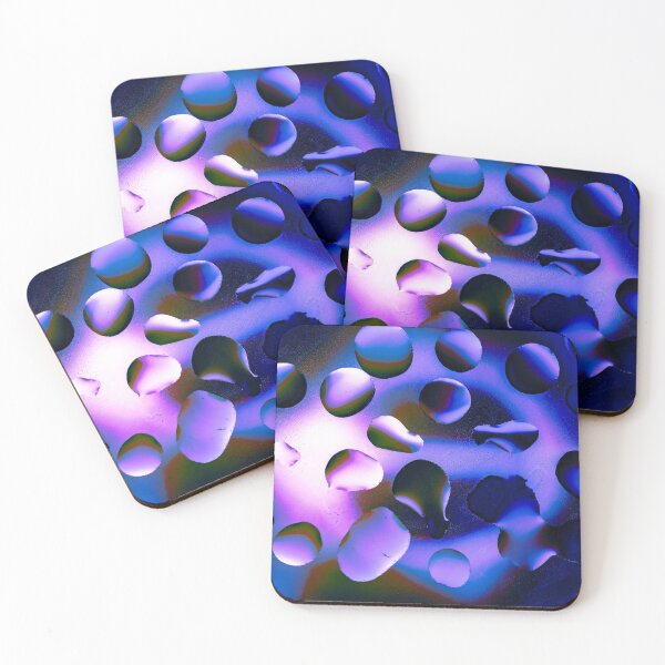 Item preview, Vibrant Liquid Jewels - Abstract Blue and Purple Water Droplets Macro designed and sold by AbulailArt.