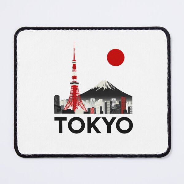 Item preview, Tokyo Neon Never Sleeps – Bauhaus City Art Print, Japan Travel Poster, Geometric Wall Art Gift designed and sold by OzzFrequency.