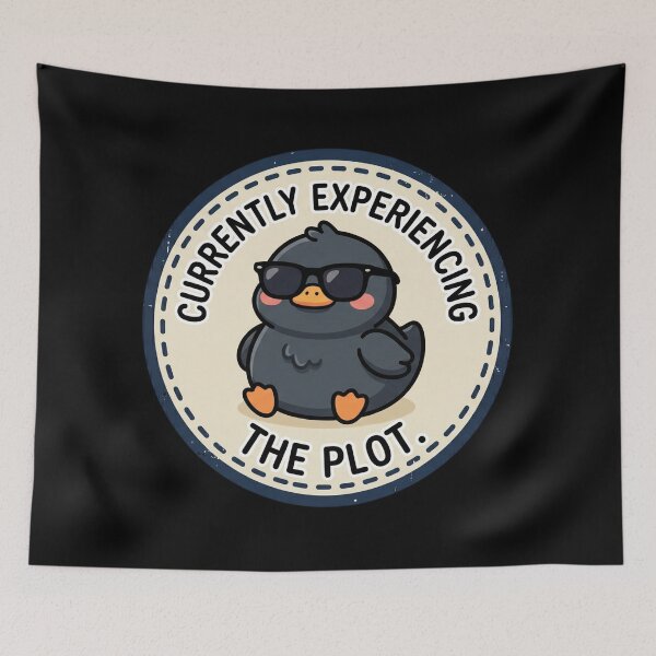 Item preview, Currently Experiencing The Plot - Cool Black Duck With Sunglasses designed and sold by MVPtech.