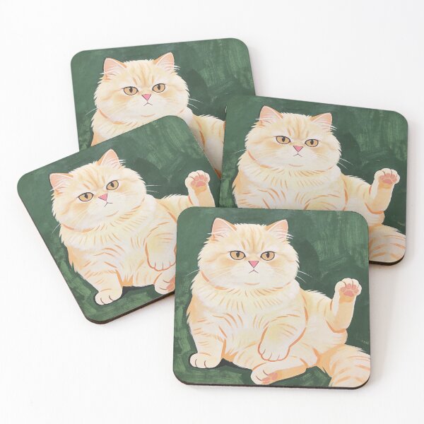 Item preview, Disappointed Cat Portrait - Naive Folk Art designed and sold by PictorialWhimsy.