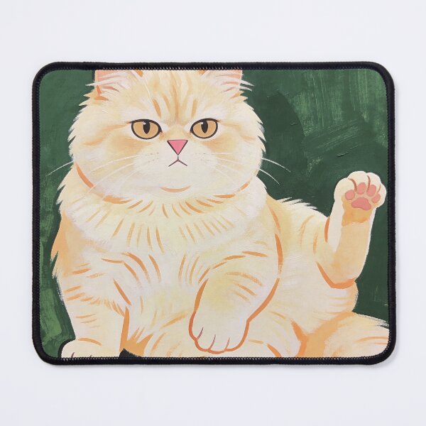 Item preview, Disappointed Cat Portrait - Naive Folk Art designed and sold by PictorialWhimsy.