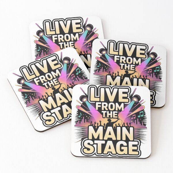 Item preview, Live From The Main Stage T-Shirt – Neon Concert Graphic for Music Lovers & Festival Fans designed and sold by GemBob Creations.