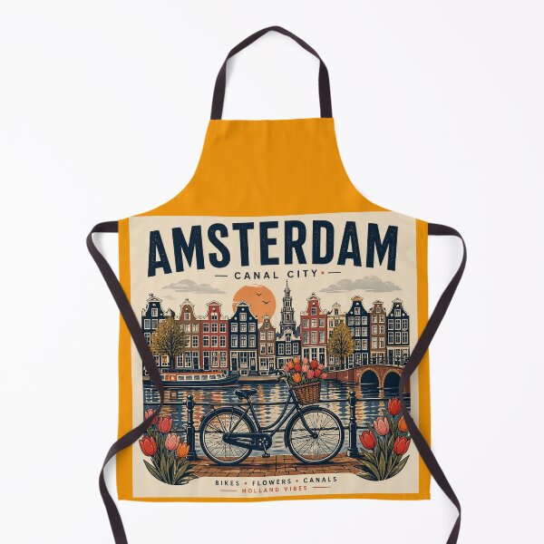 Item preview, Amsterdam city canals tulips holland vibes bicycles designed and sold by Kate1art.