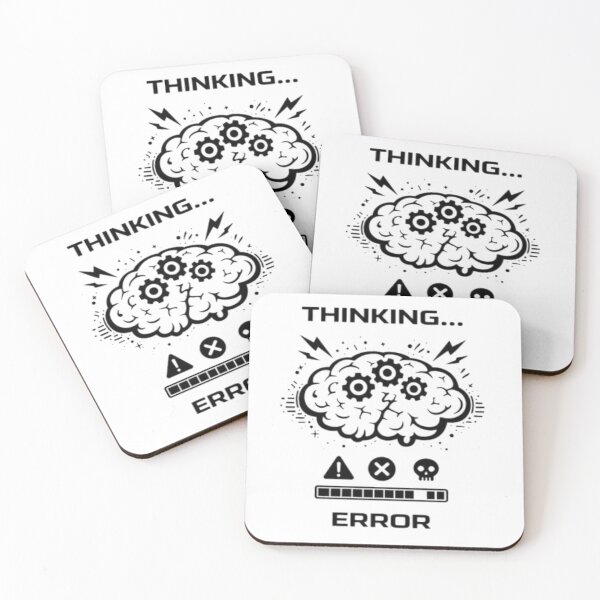 Item preview, Thinking Error Funny Brain Tech Meme designed and sold by MS-DesignArt.