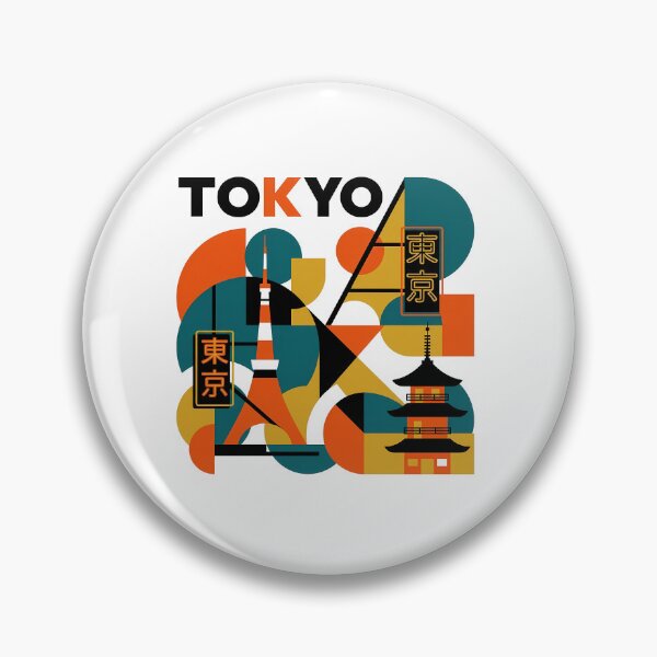 Item preview, Tokyo Neon Never Sleeps – Bauhaus City Art Print, Japan Travel Poster, Geometric Wall Art Gift designed and sold by OzzFrequency.