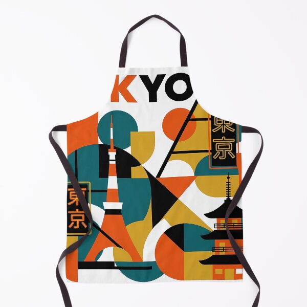 Item preview, Tokyo Neon Never Sleeps – Bauhaus City Art Print, Japan Travel Poster, Geometric Wall Art Gift designed and sold by OzzFrequency.