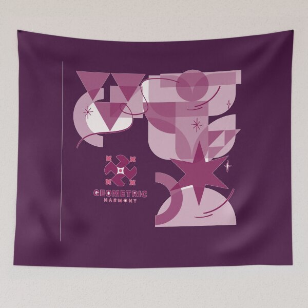 Item preview, Geometric Harmony — Abstract Purple Shapes Art designed and sold by TZAR WORKS.