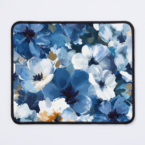 Item preview,   Blue And White Flowers Impressionism-Style Digital Art designed and sold by DEC02.