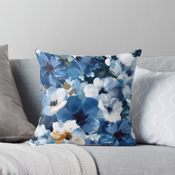 Item preview,   Blue And White Flowers Impressionism-Style Digital Art designed and sold by DEC02.