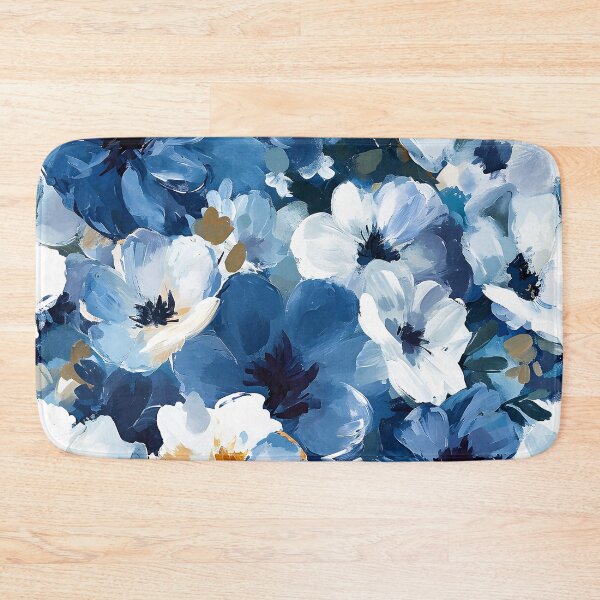 Artikelvorschau, Digitale Kunst im impressionistischen Stil mit blauen und weißen Blumen entworfen und verkauft von DEC02.