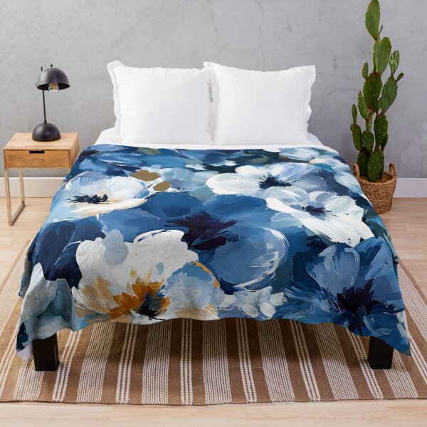Item preview,   Blue And White Flowers Impressionism-Style Digital Art designed and sold by DEC02.