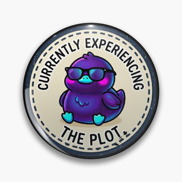 Item preview, Currently Experiencing The Plot - Neon Vaporwave Duck designed and sold by MVPtech.