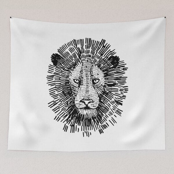 Item preview, Abstract Bold Lion Face Illustration designed and sold by RamyGallery.
