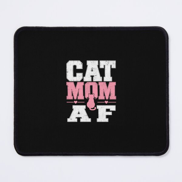 Item preview, Cat Mom AF - Funny Cat Mom Distressed Vintage Shirt designed and sold by Paws And Pixels Co.