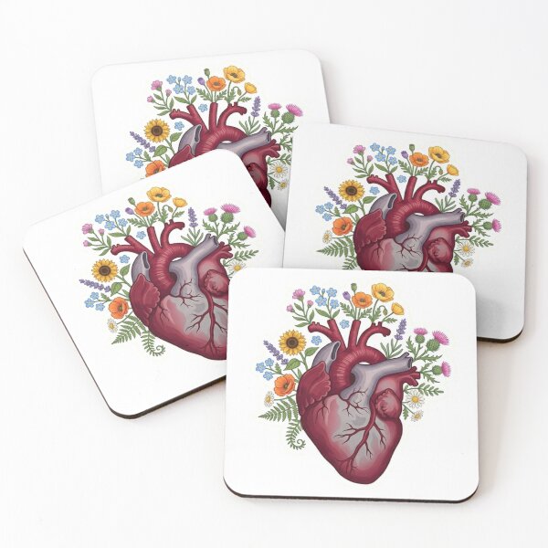 Item preview, Anatomical Heart Floral Medical Nurse Aesthetic Art designed and sold by AkDesign022.