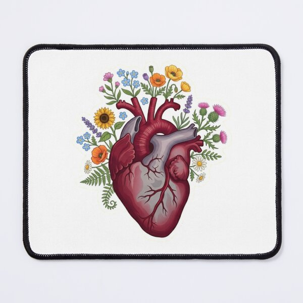 Item preview, Anatomical Heart Floral Medical Nurse Aesthetic Art designed and sold by AkDesign022.