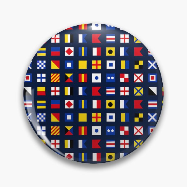 Item preview, Nautical Signal Flags Grid Pattern Maritime Design designed and sold by AnnSign.