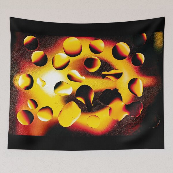 Item preview, Fiery Lava Liquid Jewels - Abstract Orange and Red Water Droplets Macro designed and sold by AbulailArt.