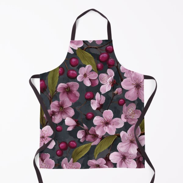 Item preview, Pink Cherry Blossom Berries Botanical Pattern designed and sold by NicolasGlowArt.