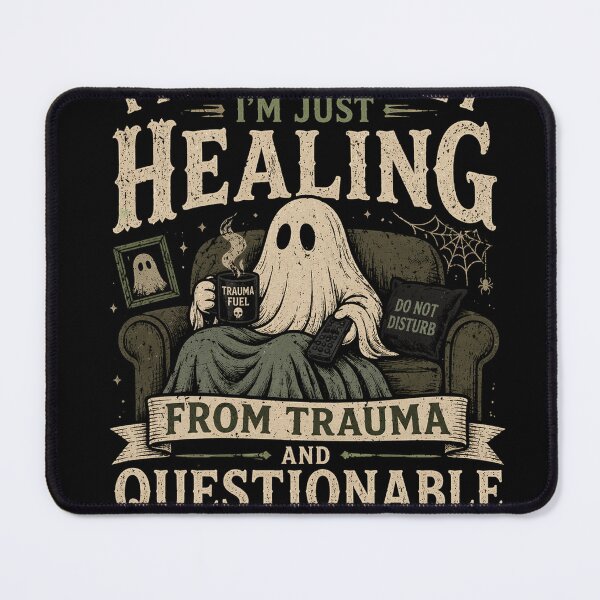 Item preview, I'm Not Lazy I'm Healing Funny Dark Humor Ghost Design designed and sold by Horror Camp.