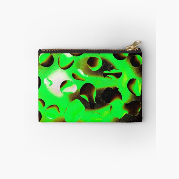 Item preview, Neon Emerald Liquid Jewels - Abstract Green Water Droplets Macro designed and sold by AbulailArt.