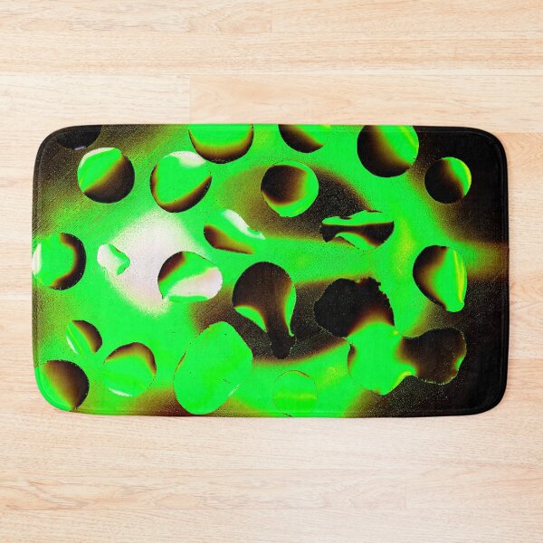 Item preview, Neon Emerald Liquid Jewels - Abstract Green Water Droplets Macro designed and sold by AbulailArt.