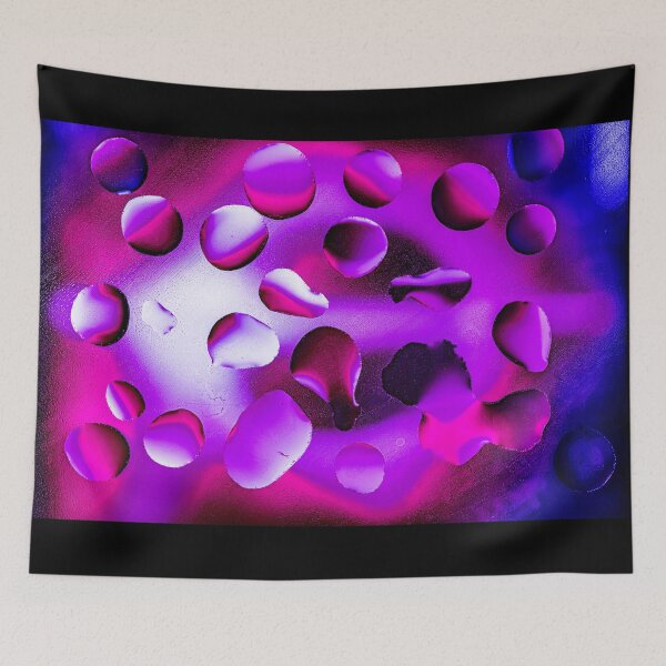 Item preview, Electric Purple Liquid Jewels - Abstract Magenta Water Droplets Macro designed and sold by AbulailArt.